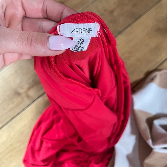 Ardene Red deep V dress XS - Picture 3 of 3